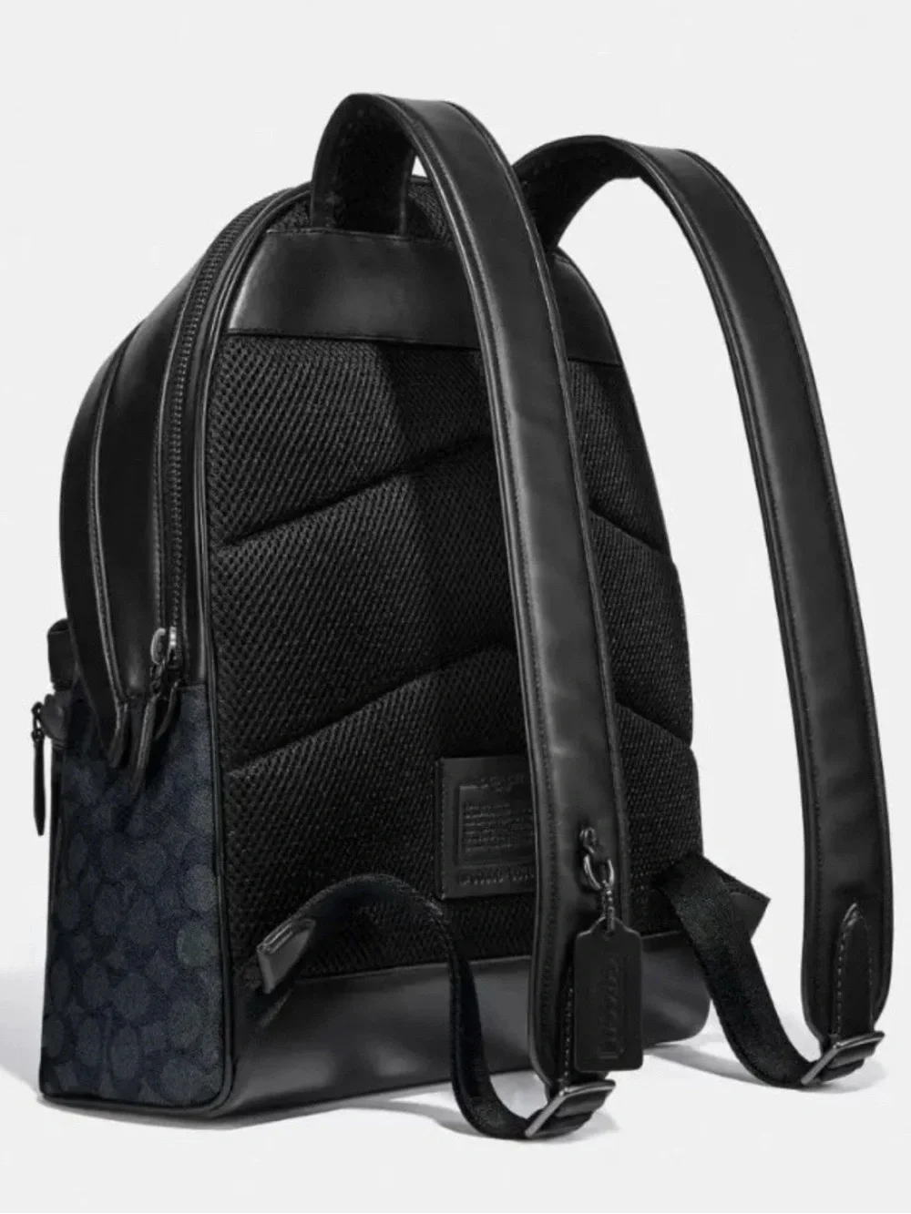 Coach Men's Signature Canvas Backpack in Black/Grey